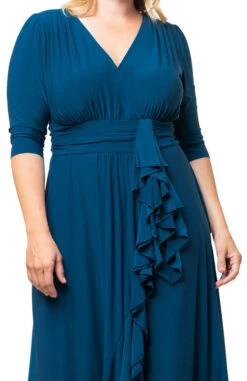 Veronica Plus Size Ruffled Evening Gown - Elegant Faux Wrap Design 25 Veronica Plus Size Ruffled Evening Gown - Elegant Faux Wrap Design -Dressbarn Store 11242203 AGB Close