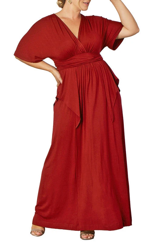 Plus Size Kimono Sleeve Maxi Dress - Elegant Draped Wedding Guest Gown 17 Plus Size Kimono Sleeve Maxi Dress - Elegant Draped Wedding Guest Gown - Image 17