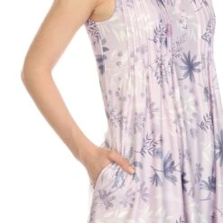 White Mark Lavender Floral Sleeveless Tunic Top with Side Pockets 8 White Mark Lavender Floral Sleeveless Tunic Top with Side Pockets -Dressbarn Store 1327 509 4