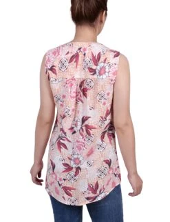 Neural Nouveau Sleeveless Pintucked Blouse -Dressbarn Store MRJU0684PNEURALNOUVEAUBACK