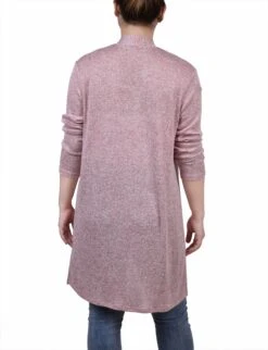 Soft Peach Open-Front Cardigan with Functional Side Pockets 7 Soft Peach Open-Front Cardigan with Functional Side Pockets -Dressbarn Store MSWR4546PEACHBACK