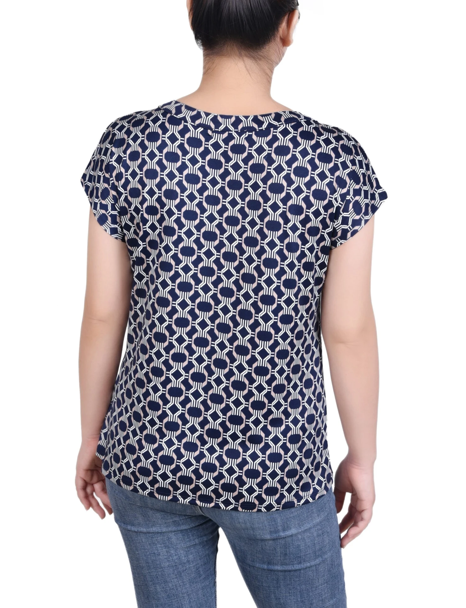 NY Collection Petite Grommet Neck Knit Top with Extended Sleeves 15 NY Collection Petite Grommet Neck Knit Top with Extended Sleeves - Image 15