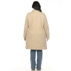Women's Plus Size Double-Breasted Walker Coat - Sophisticated Winter Style -Dressbarn Store PS938 19 3