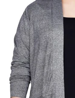 Women's Plus Size Charcoal Grey Cardigan with Pockets -Dressbarn Store WHAR4646CHARCOALDETAIL