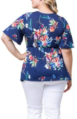 Plus Size Twist Front V-Neck Knit Top with Flutter Sleeves 29 Plus Size Twist Front V-Neck Knit Top with Flutter Sleeves -Dressbarn Store abby twist front top plus 105987