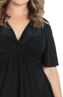 Plus Size Twist Front V-Neck Knit Top with Flutter Sleeves 26 Plus Size Twist Front V-Neck Knit Top with Flutter Sleeves -Dressbarn Store abby twist front top plus 323073