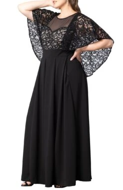 Plus Size Sequined Wide Leg Jumpsuit with Pockets and Cape Sleeves -Dressbarn Store alluring sequins formal jumpsuit plus 371187