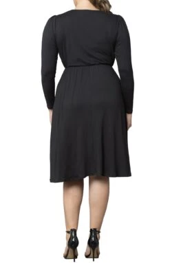 Plus Size Faux Wrap Midi Dress - Elegant Hourglass V-Neck Gown 13 Plus Size Faux Wrap Midi Dress - Elegant Hourglass V-Neck Gown -Dressbarn Store aster faux wrap dress plus 731126