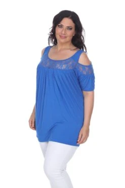 White Mark Bexley Plus Size Tunic Top - Lace Cut-Out Shoulder 27 White Mark Bexley Plus Size Tunic Top - Lace Cut-Out Shoulder -Dressbarn Store bexley tunic top plus 178284