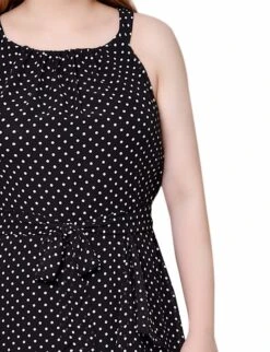 Petite Black & Ivory Dot Halter Chiffon Maxi Dress 7 Petite Black & Ivory Dot Halter Chiffon Maxi Dress -Dressbarn Store black ivory dot halter front chiffon maxi dress petite 757880