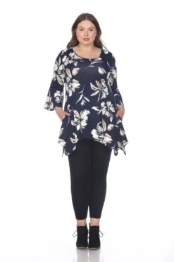 White Mark Blanche Plus Size Tunic Top with Bell Sleeves -Dressbarn Store blanche tunic top plus 131534