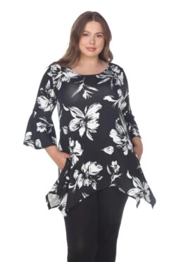 White Mark Blanche Plus Size Tunic Top with Bell Sleeves -Dressbarn Store blanche tunic top plus 655464