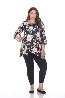 White Mark Blanche Plus Size Tunic Top with Bell Sleeves -Dressbarn Store blanche tunic top plus 700447