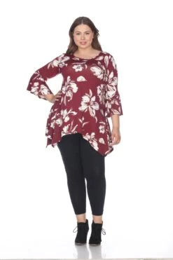 White Mark Blanche Plus Size Tunic Top with Bell Sleeves -Dressbarn Store blanche tunic top plus 759057