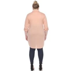 Women's Plus Size Color Block Button Down Tunic with Side Pockets 23 Women's Plus Size Color Block Button Down Tunic with Side Pockets -Dressbarn Store button down stretchy tunic plus 817516