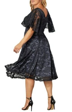 Camille Plus Size Lace Cocktail Dress with Flattering Draped Sleeves -Dressbarn Store camille lace cocktail dress plus 375803
