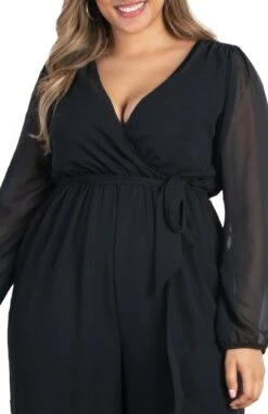 Plus Size Chiffon Jumpsuit - Celina Wide Leg Evening Wear -Dressbarn Store celina chiffon jumpsuit plus 653723