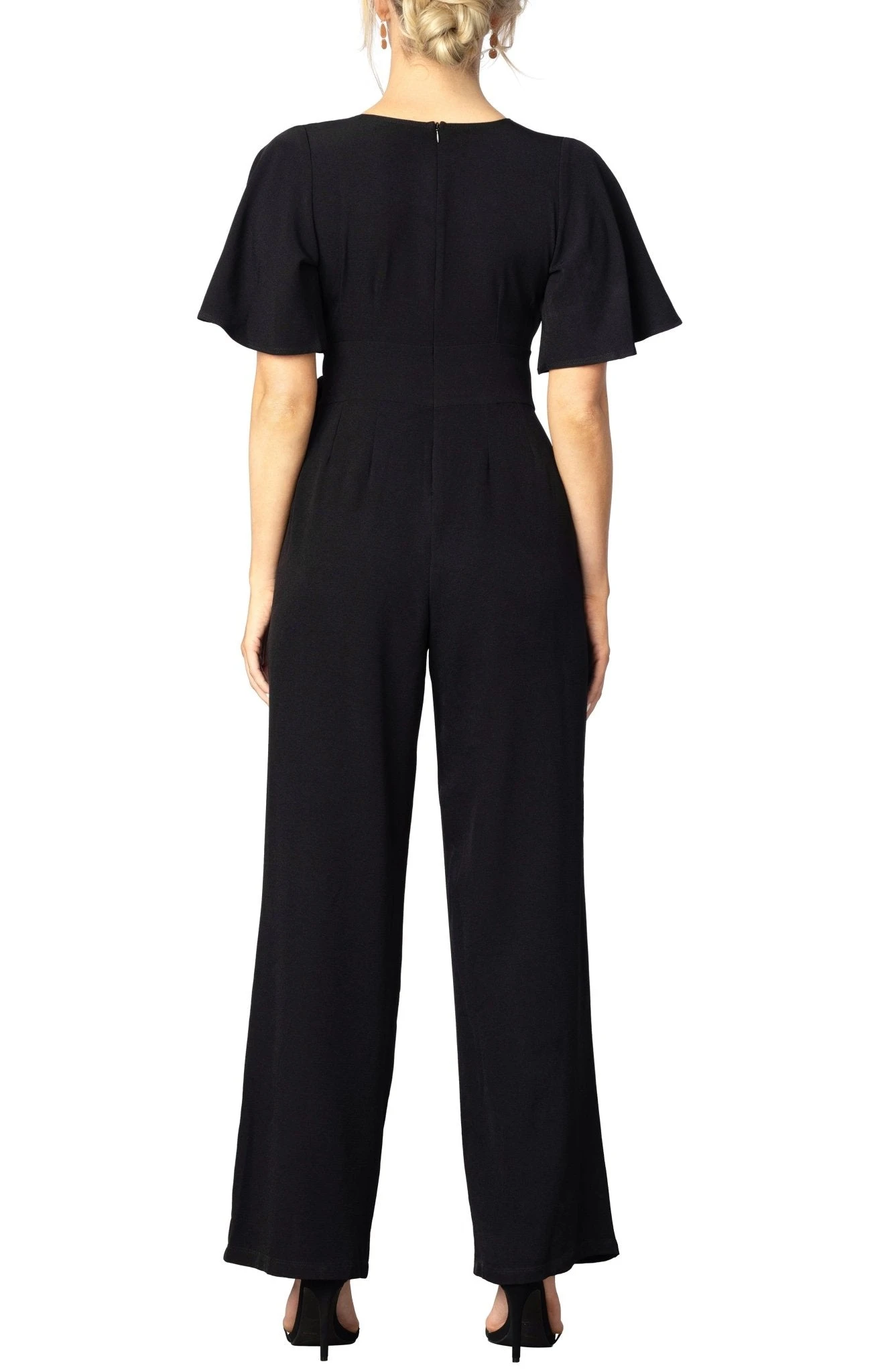 Wide Leg Crepe Jumpsuit for Wedding Guest and Office Wear 2 Wide Leg Crepe Jumpsuit for Wedding Guest and Office Wear - Image 2