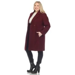 Women's Plus Size Double-Breasted Walker Coat - Sophisticated Winter Style -Dressbarn Store classic walker coat plus 440885
