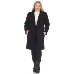 Women's Plus Size Double-Breasted Walker Coat - Sophisticated Winter Style -Dressbarn Store classic walker coat plus 761624