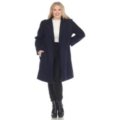 Women's Plus Size Double-Breasted Walker Coat - Sophisticated Winter Style -Dressbarn Store classic walker coat plus 766118