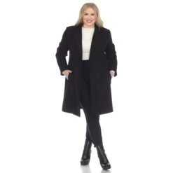 Women's Plus Size Double-Breasted Walker Coat - Sophisticated Winter Style -Dressbarn Store classic walker coat plus 846968