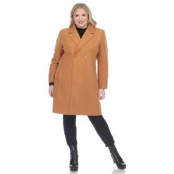 Women's Plus Size Double-Breasted Walker Coat - Sophisticated Winter Style -Dressbarn Store classic walker coat plus 985889