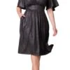 Elegant Plus Size Crystal Cove Midi Cocktail Dress with Pockets