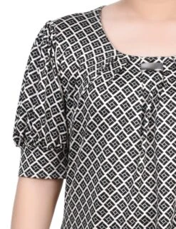 Doeskin Allie Black Petite Short Sleeve Balloon Sleeve Top -Dressbarn Store doeskin black allie short sleeve balloon sleeve top petite 408175