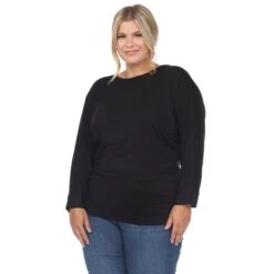 Plus Size Loose Fit Dolman Sleeve Tunic Top -Dressbarn Store dolman sleeve top plus 132540