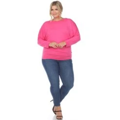 Plus Size Loose Fit Dolman Sleeve Tunic Top -Dressbarn Store dolman sleeve top plus 732460