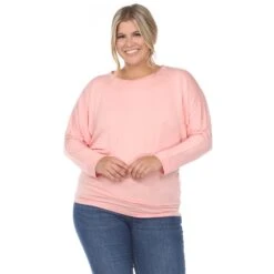 Plus Size Loose Fit Dolman Sleeve Tunic Top -Dressbarn Store dolman sleeve top plus 765197