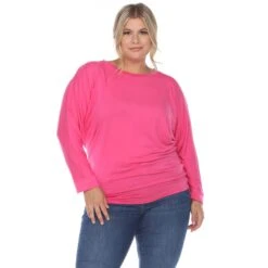 Plus Size Loose Fit Dolman Sleeve Tunic Top -Dressbarn Store dolman sleeve top plus 808221