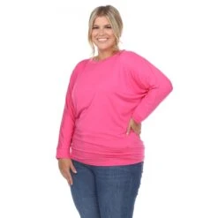 Plus Size Loose Fit Dolman Sleeve Tunic Top -Dressbarn Store dolman sleeve top plus 819222