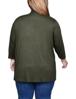 Plus Size Solid 3/4 Sleeve Cardigan - Versatile Layering Piece 7 Plus Size Solid 3/4 Sleeve Cardigan - Versatile Layering Piece -Dressbarn Store duffel bag solid 34 sleeve cardigan plus 522234