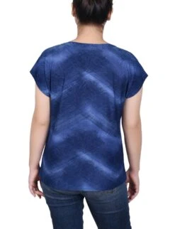 NY Collection Petite Extended Sleeve Top with Grommet Accents 11 NY Collection Petite Extended Sleeve Top with Grommet Accents -Dressbarn Store extended sleeve top with grommets petite 603423