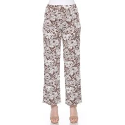 Floral Paisley Palazzo Pants - Lightweight Wide-Leg Boho Trousers