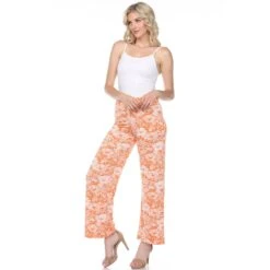 Floral Paisley Palazzo Pants - Lightweight Wide-Leg Boho Trousers -Dressbarn Store floral paisley palazzo pants 898762