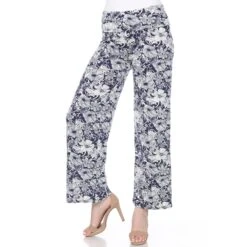 Floral Paisley Palazzo Pants - Lightweight Wide-Leg Boho Trousers -Dressbarn Store floral paisley palazzo pants 966519
