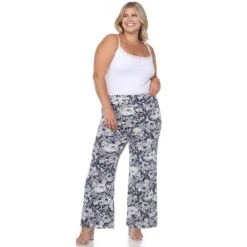 Plus Size Floral Paisley Wide Leg Palazzo Pants with Fold-Over Waist 28 Plus Size Floral Paisley Wide Leg Palazzo Pants with Fold-Over Waist -Dressbarn Store floral paisley palazzo pants plus 265354