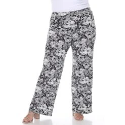 Plus Size Floral Paisley Wide Leg Palazzo Pants with Fold-Over Waist 29 Plus Size Floral Paisley Wide Leg Palazzo Pants with Fold-Over Waist -Dressbarn Store floral paisley palazzo pants plus 406663