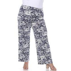 Plus Size Floral Paisley Wide Leg Palazzo Pants with Fold-Over Waist 24 Plus Size Floral Paisley Wide Leg Palazzo Pants with Fold-Over Waist -Dressbarn Store floral paisley palazzo pants plus 908657