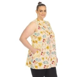 White Mark Women's Plus Size Floral Sleeveless Tunic Top 25 White Mark Women's Plus Size Floral Sleeveless Tunic Top -Dressbarn Store floral sleeveless tunic top plus 132617