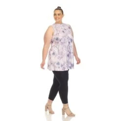 White Mark Women's Plus Size Floral Sleeveless Tunic Top 30 White Mark Women's Plus Size Floral Sleeveless Tunic Top -Dressbarn Store floral sleeveless tunic top plus 180375