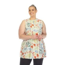 White Mark Women's Plus Size Floral Sleeveless Tunic Top 33 White Mark Women's Plus Size Floral Sleeveless Tunic Top -Dressbarn Store floral sleeveless tunic top plus 839692