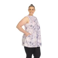 White Mark Women's Plus Size Floral Sleeveless Tunic Top 27 White Mark Women's Plus Size Floral Sleeveless Tunic Top -Dressbarn Store floral sleeveless tunic top plus 873163
