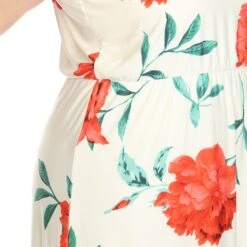 Plus Size Floral Strap Maxi Dress with Pockets and Side Slit -Dressbarn Store floral strap maxi dress plus 246616