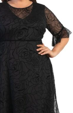 Plus Size Velvet Rose Cocktail Dress - Francesca Elegant A-Line Style -Dressbarn Store francesca cocktail dress plus 119515