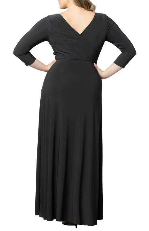 Plus Size Floor-Length Evening Gown with Elegant Ruched Waist 6 Plus Size Floor-Length Evening Gown with Elegant Ruched Waist - Image 6