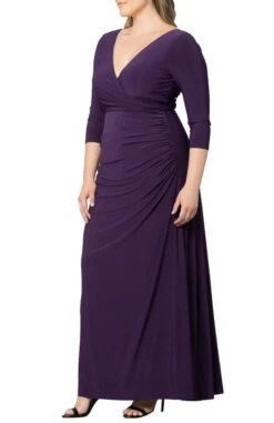 Plus Size Floor-Length Evening Gown with Elegant Ruched Waist 10 Plus Size Floor-Length Evening Gown with Elegant Ruched Waist -Dressbarn Store gala glam evening gown plus 962185